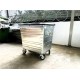 Muhibbah HDGI1100 4 Wheel Hot-Dipped Galvanised Steel Mobile Garbage Bin (1100 Litres)