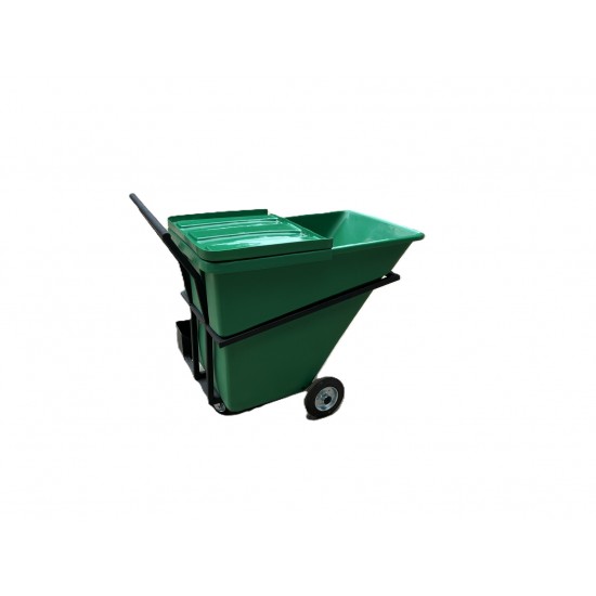 Muhibbah PE Trolley Bin with Metal Frame 300 Litres
