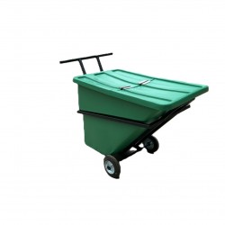Muhibbah PE Trolley Bin with Metal Frame 300 Litres