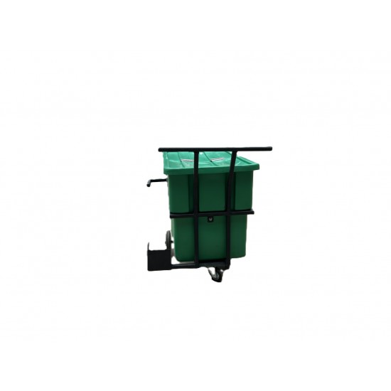 Muhibbah PE Trolley Bin with Metal Frame 300 Litres