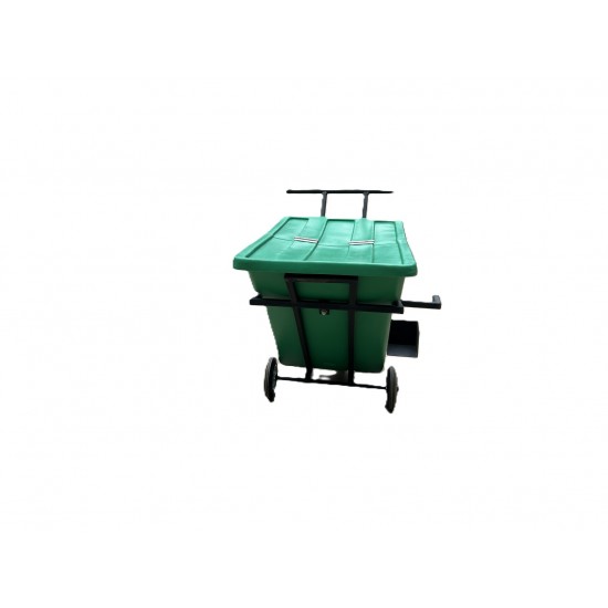 Muhibbah PE Trolley Bin with Metal Frame 300 Litres