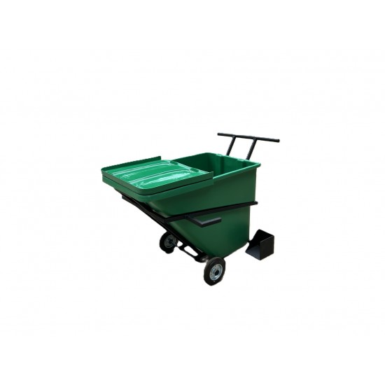 Muhibbah PE Trolley Bin with Metal Frame 300 Litres