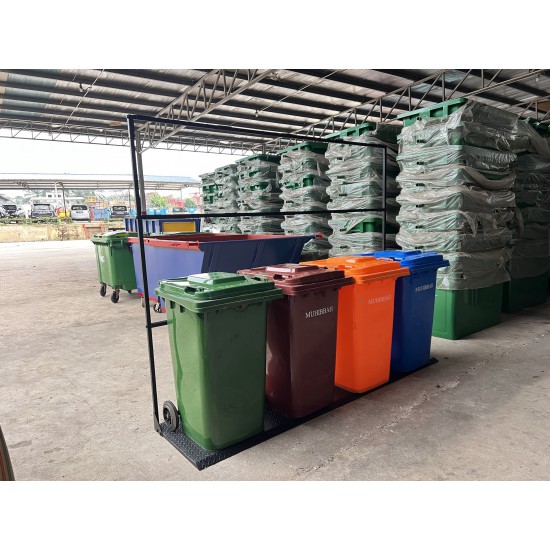 Muhibbah MGB 120 2 Wheel Mobile Garbage Bin Recycle Bin Set 4 in 1 