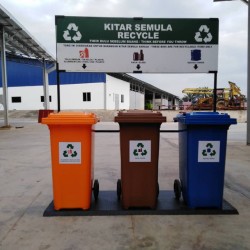 Muhibbah MGB 240 2 Wheel Mobile Garbage Bin Recycle Bin Set 3 in 1 