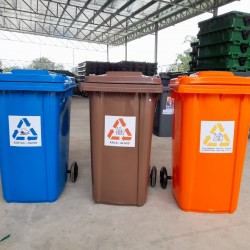 Muhibbah MGB 240 2 Wheel Mobile Garbage Bin Recycle Bin Set 3 in 1 