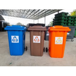 Muhibbah MGB 240 2 Wheel Mobile Garbage Bin Recycle Bin Set 3 in 1 
